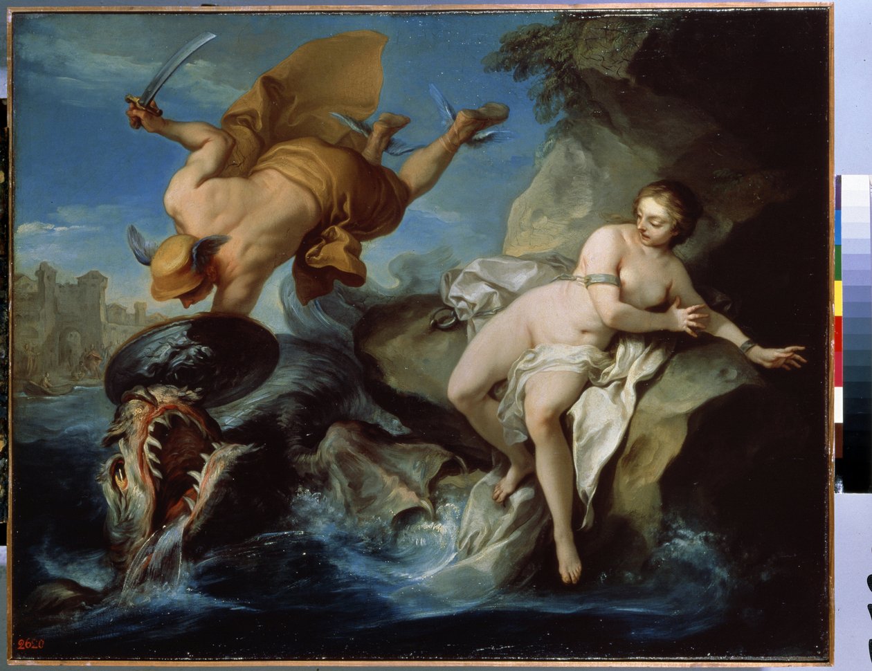 Perseus og Andromeda (olje på lerret) av Carle van Loo