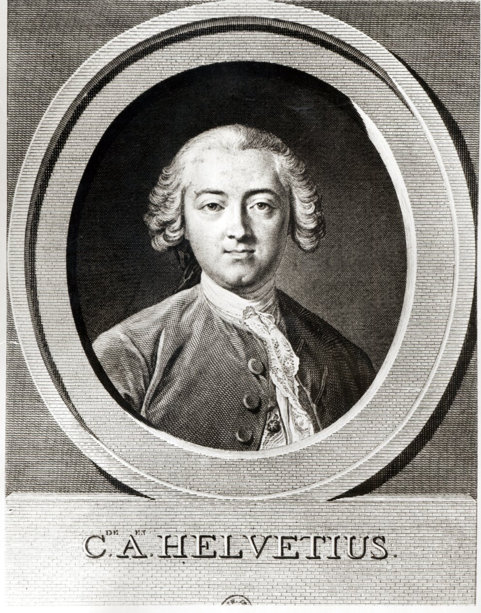 Portrett av Claude Adrien Helvetius (1715-1771), fransk filosof av Carle van Loo