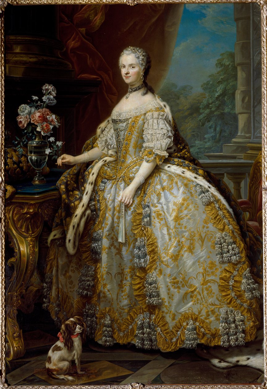 Portrett av Marie Leczinska, dronning av Frankrike (Leczinska, Lesiczka eller Leszinka av Carle van Loo