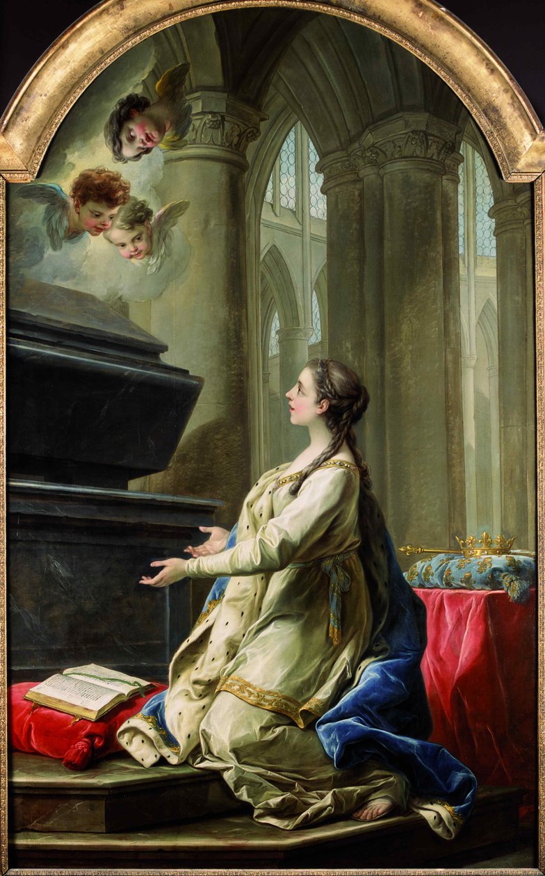 Saint Clotilde ber ved graven til Saint Martin, 1753. av Carle van Loo