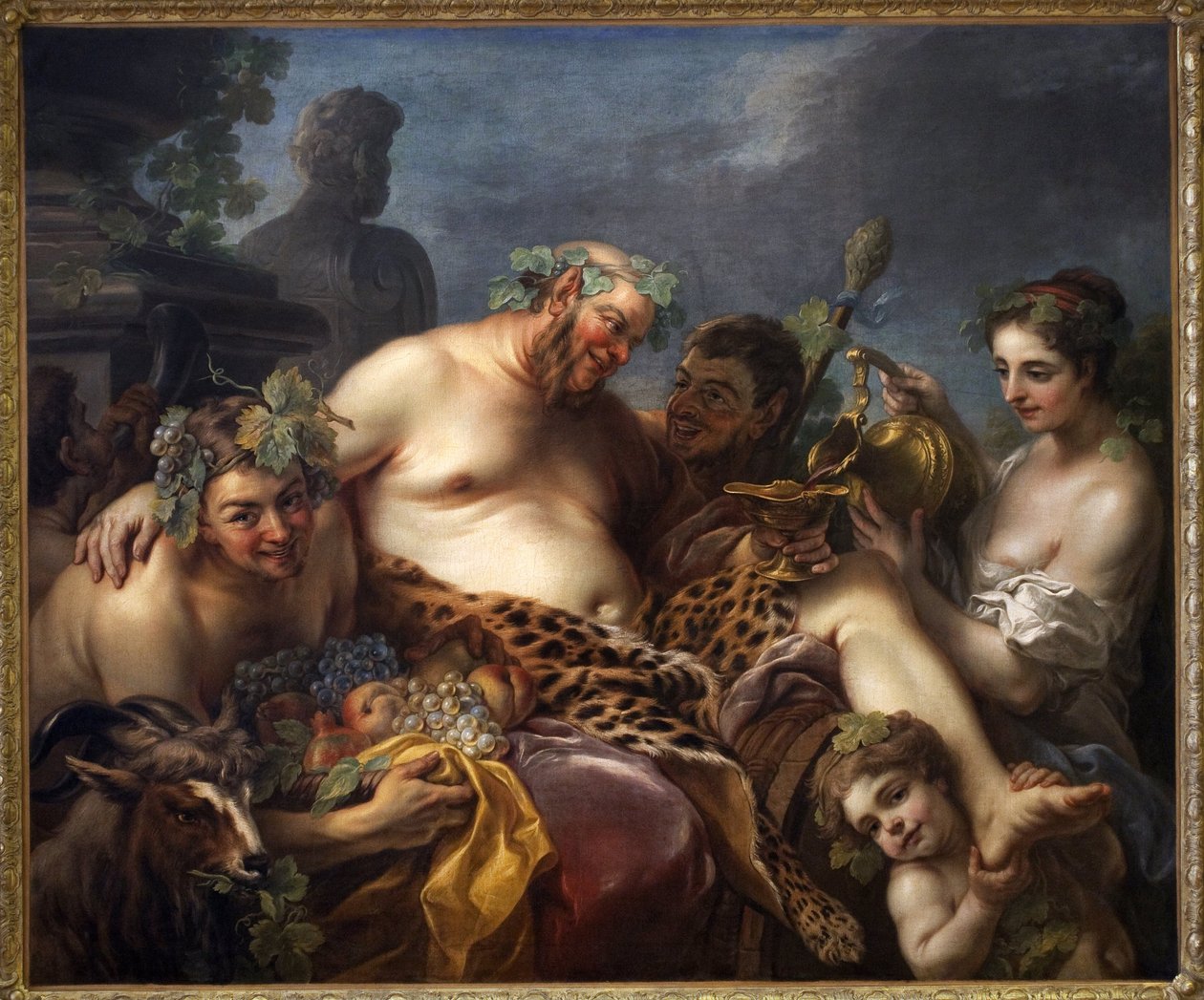 Silene er full. Maleri av Carle Van Loo (1705-1765), Olje på lerret av Carle van Loo