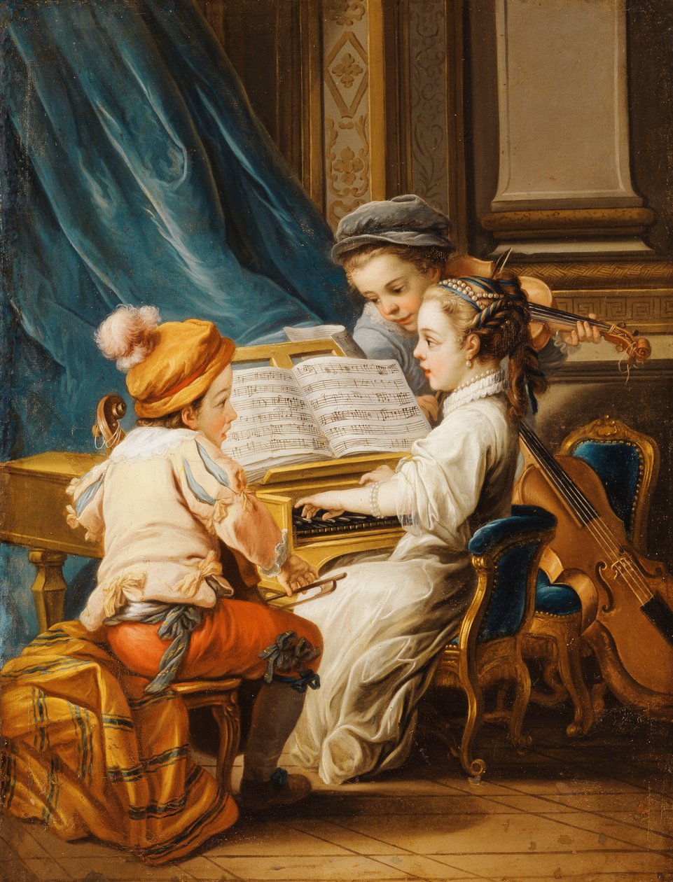 De fire kunstene - musikk, av Carle van Loo
