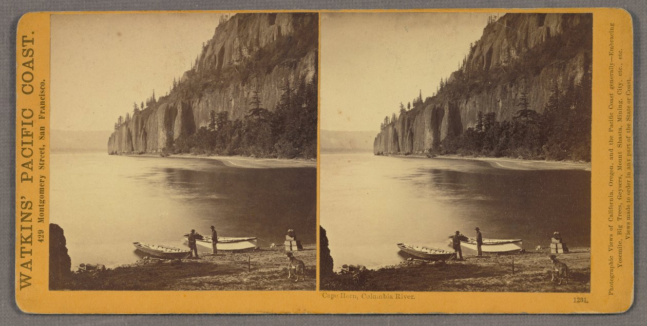 Cape Horn, Columbia River av Carleton E. Watkins