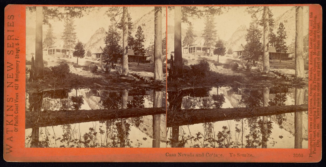 Casa Nevada og hytte. Jo Semitt. av Carleton E. Watkins