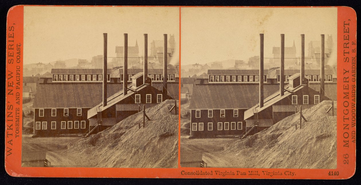 Konsolidert Virginia Pan Mill, Virginia City av Carleton E. Watkins