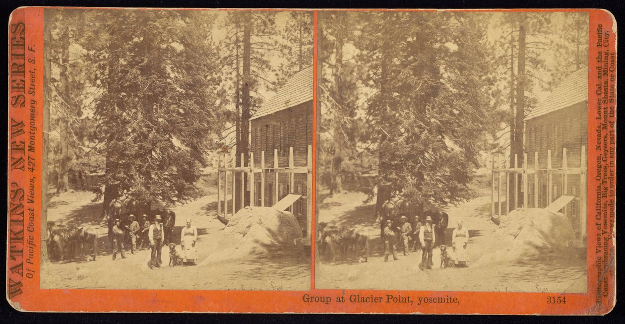 Gruppe på Glacier Point, Yosemite. av Carleton E. Watkins
