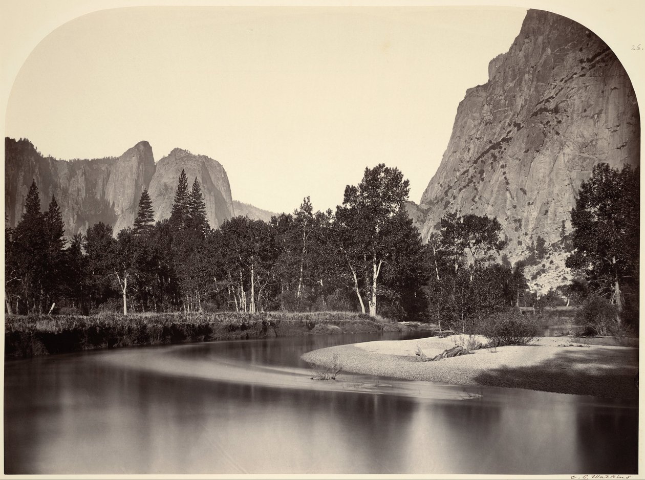 Utsikt fra Camp Grove, Yosemite av Carleton E. Watkins