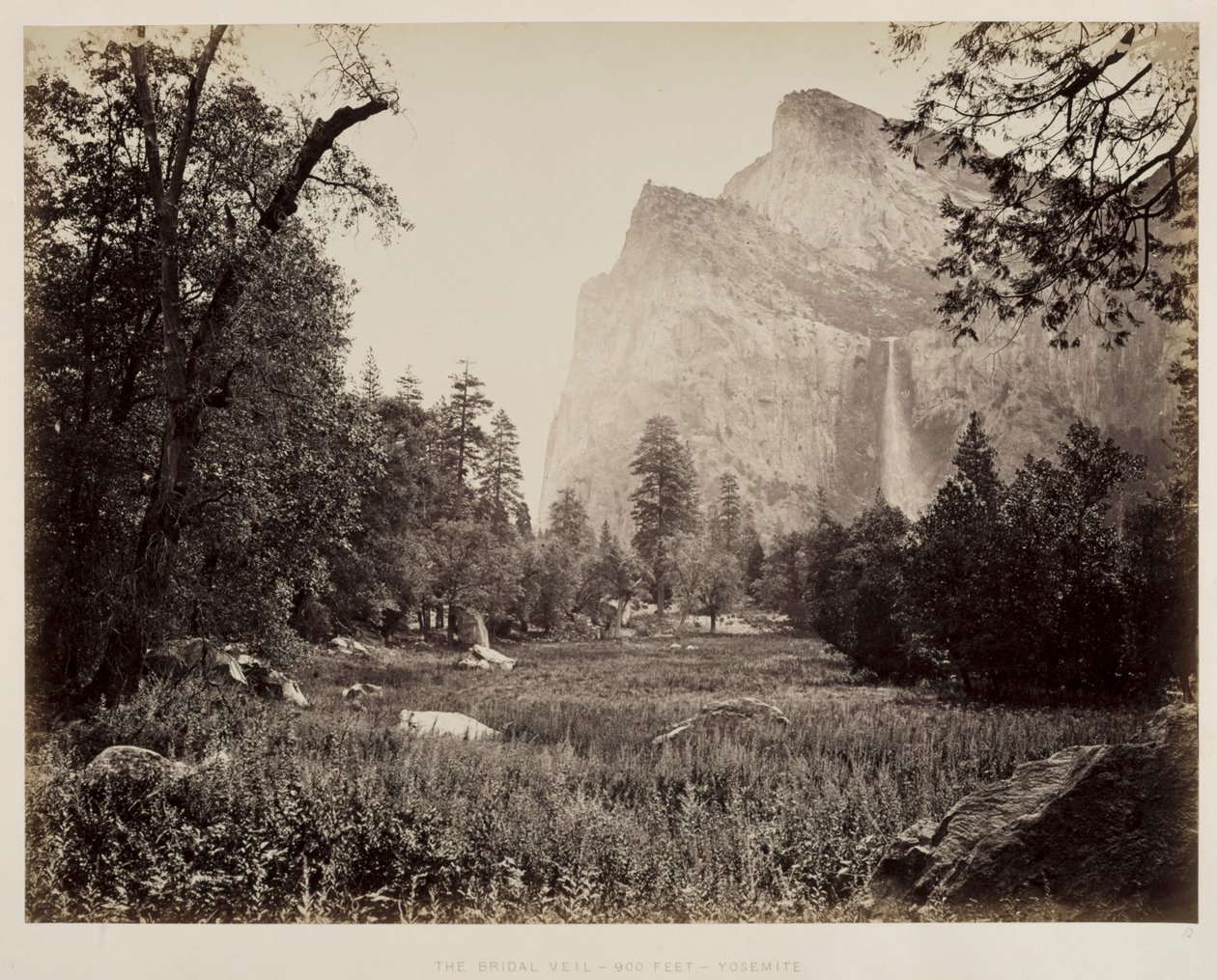 Brudeslør, Yosemite, ca. 1865-1866. av Carleton E. Watkins
