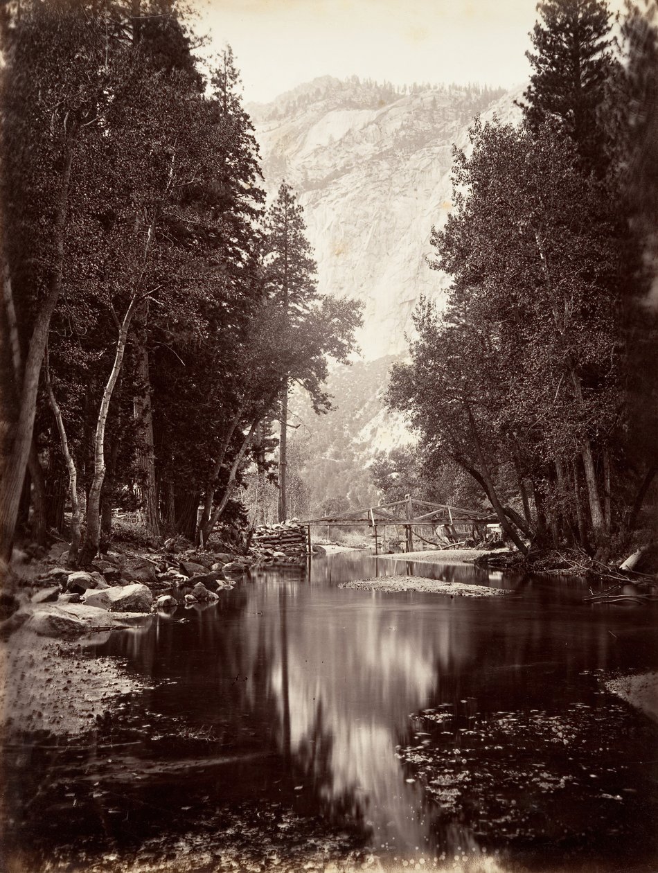 Eagle Point, 4000 fot, Yosemite, ca. 1872, trykt ca. 1876. av Carleton E. Watkins.