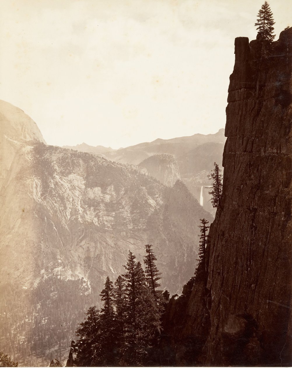 Generell utsikt over Yosemite, ca. 1872, trykt ca. 1876. av Carleton E. Watkins.