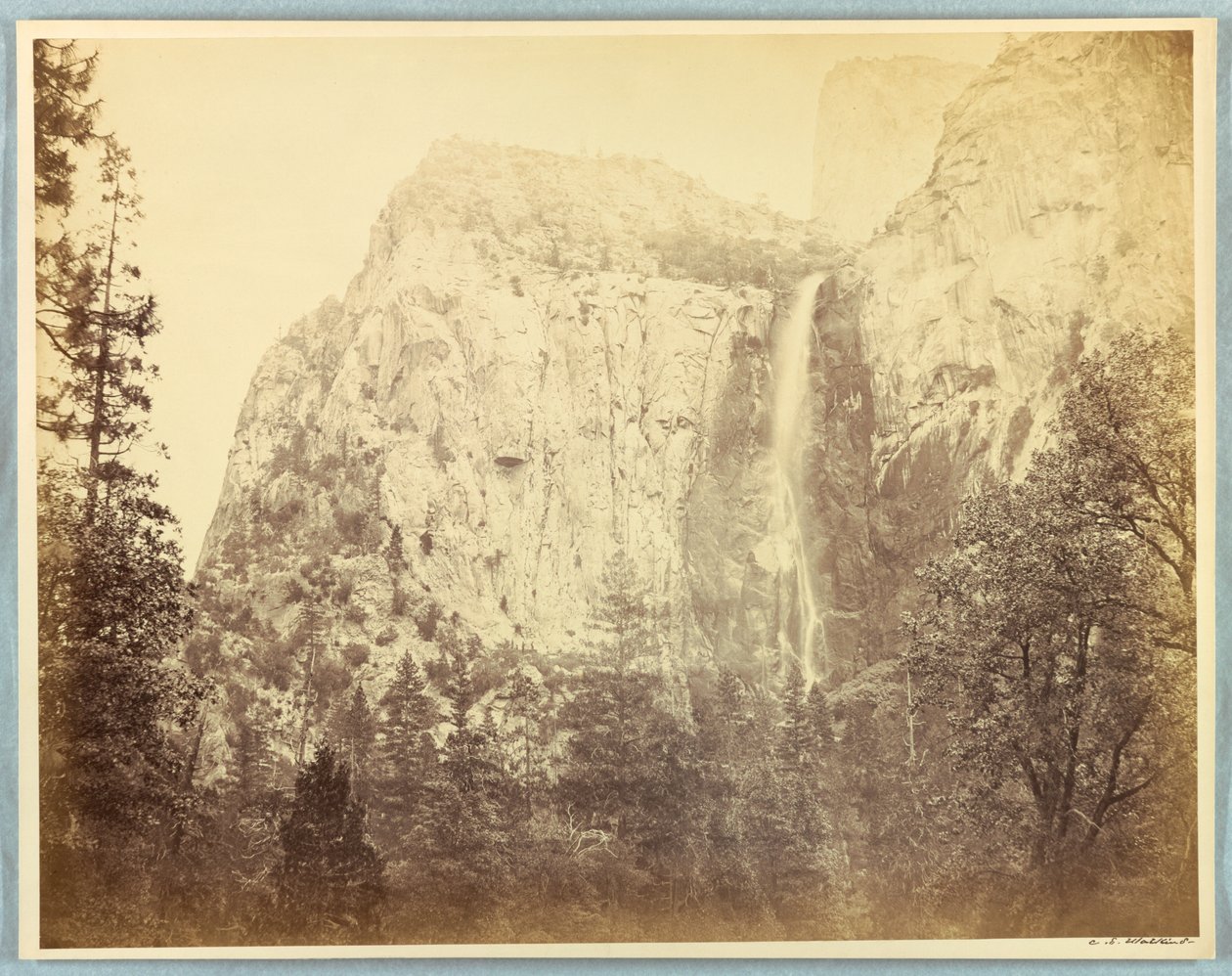 Drive, Brudeslør, Yosemite av Carleton E. Watkins