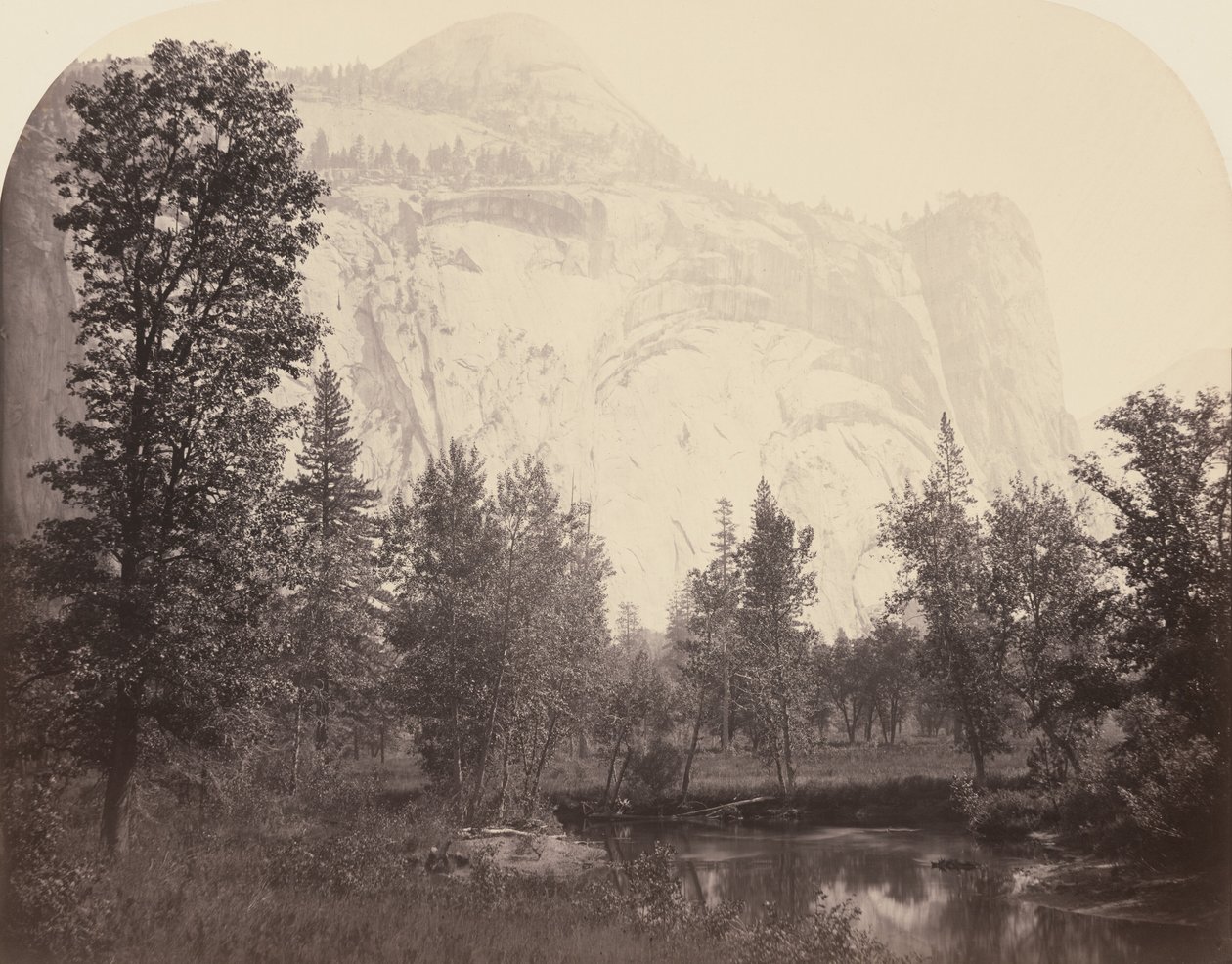 River View of the Royal Arches, Yosemite av Carleton E. Watkins
