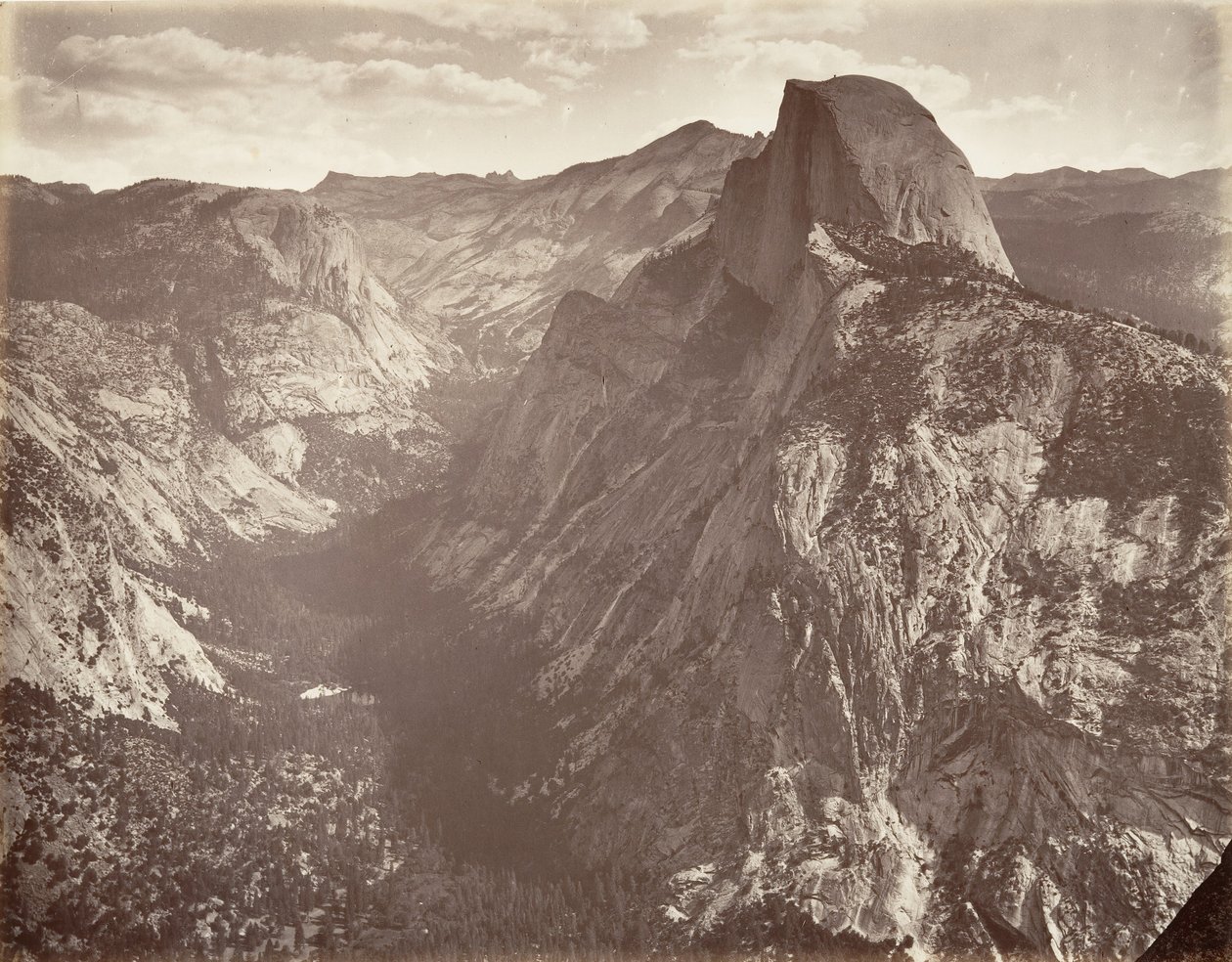 South Dome, 6000 fot, ca. 1872, trykt ca. 1876. av Carleton E. Watkins.