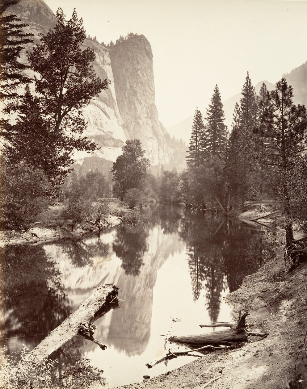 Washington Tower, Yosemite, ca. 1872, trykt ca. 1876. av Carleton E. Watkins.