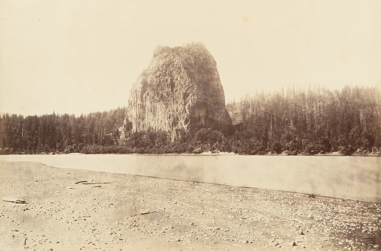 Castle Rock, Oregon, 1867, trykt ca. 1876. av Carleton Emmons Watkins