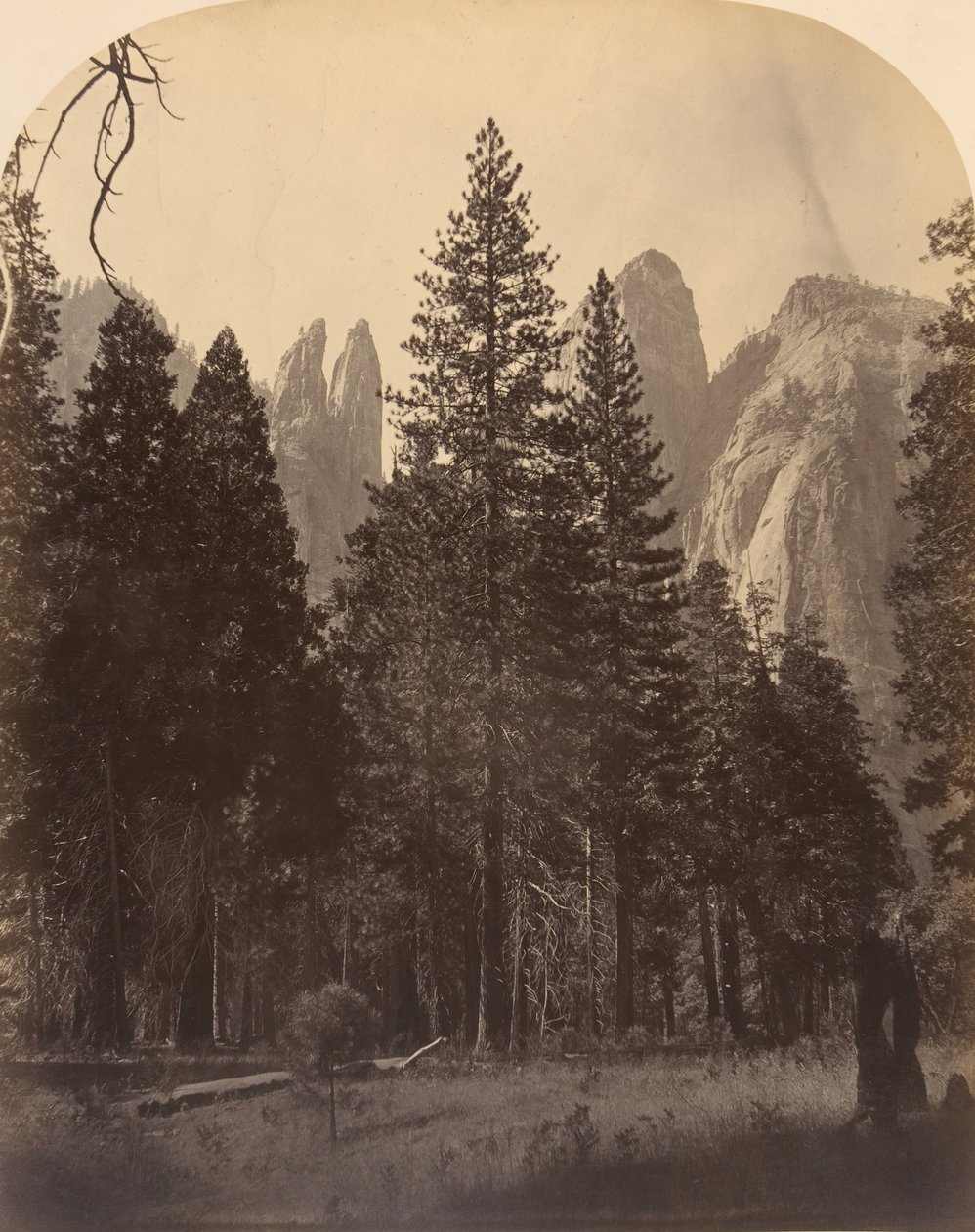 Katedraltårnene, 1861. av Carleton Emmons Watkins