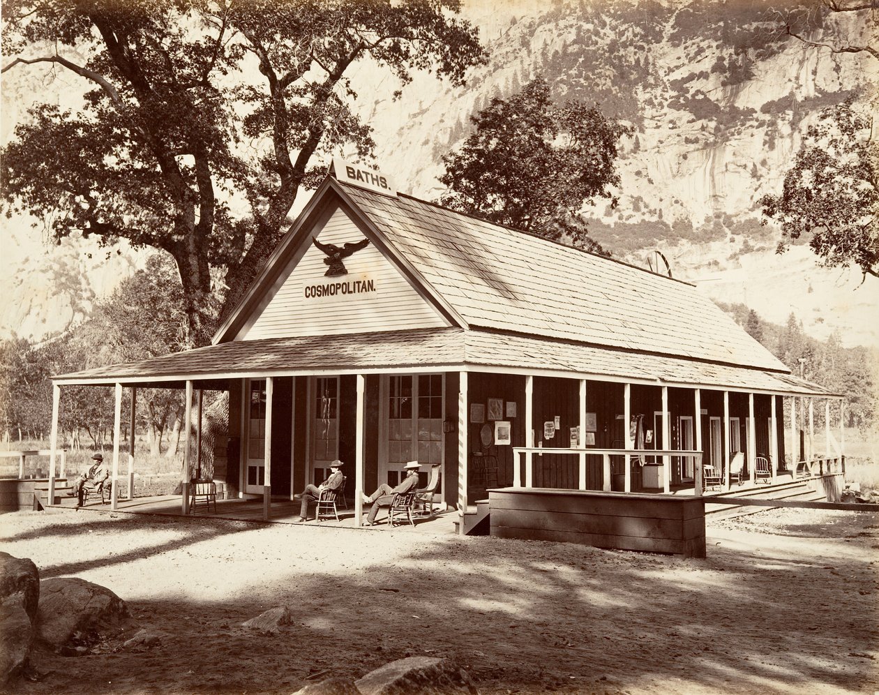 Cosmopolitan Saloon, ca. 1872, trykt ca. 1876. av Carleton Emmons Watkins