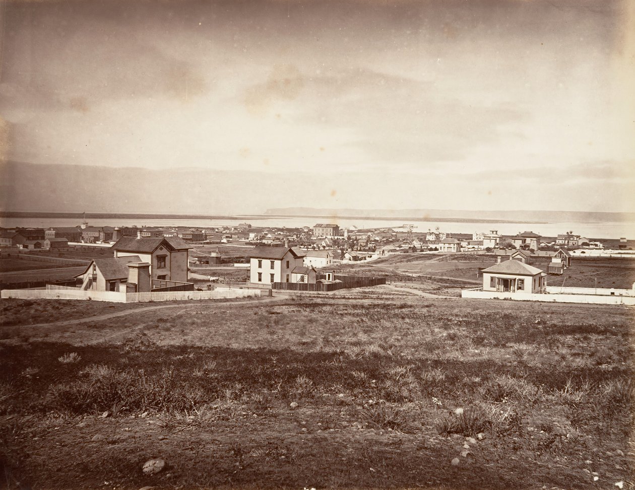 San Diego, 1876, trykt ca. 1876. av Carleton Emmons Watkins