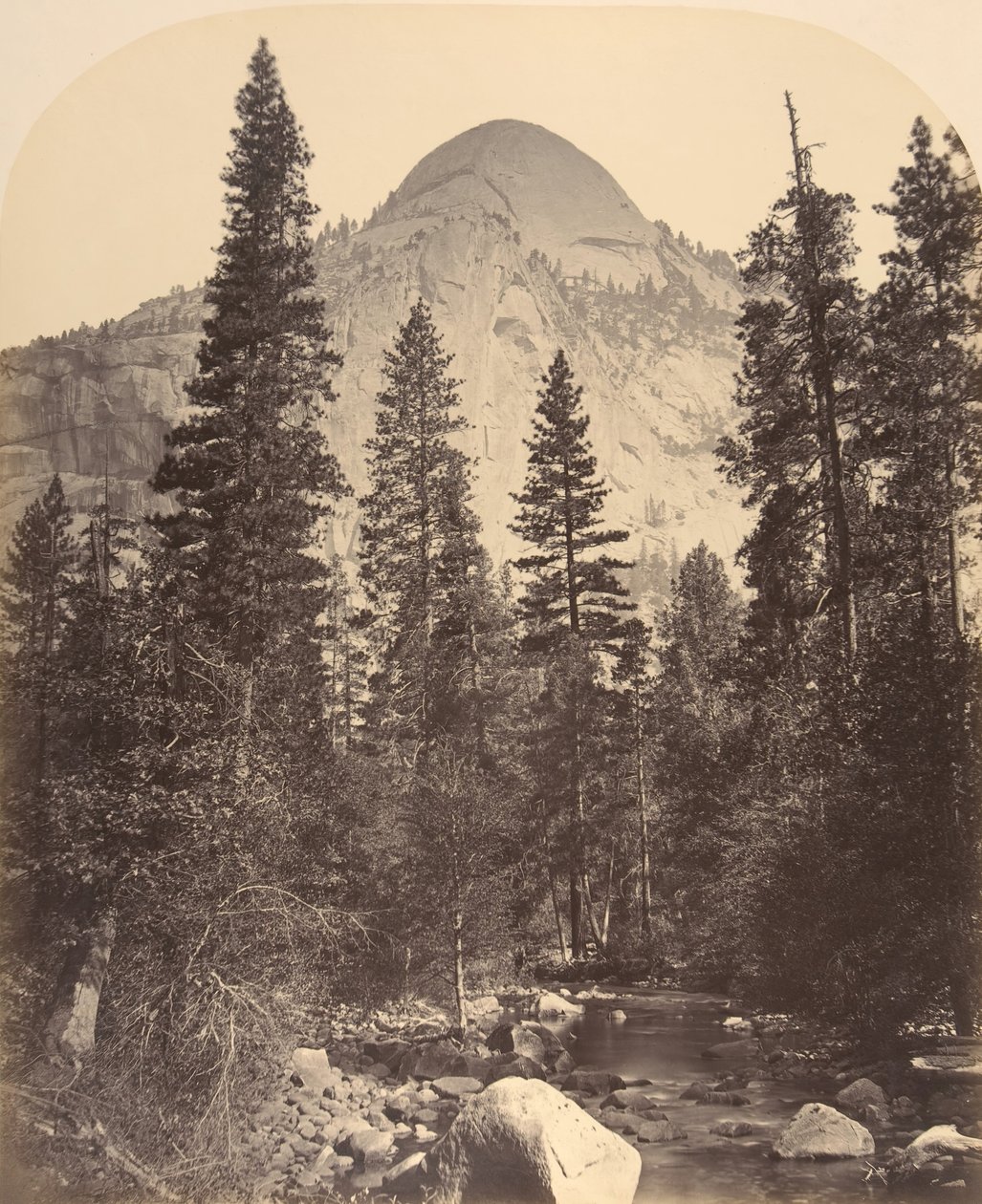 Tacoye, The North Dome, 3729 fot, 1861. av Carleton Emmons Watkins