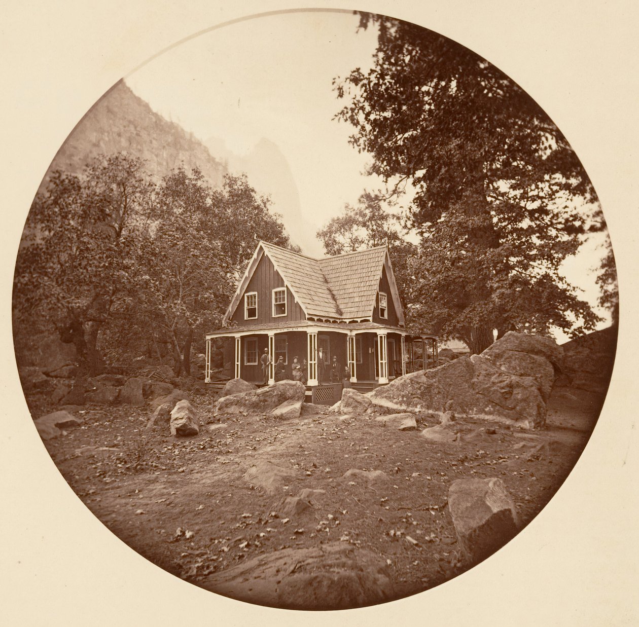 [Yosemite nasjonalpark, California], ca. 1878. av Carleton Emmons Watkins