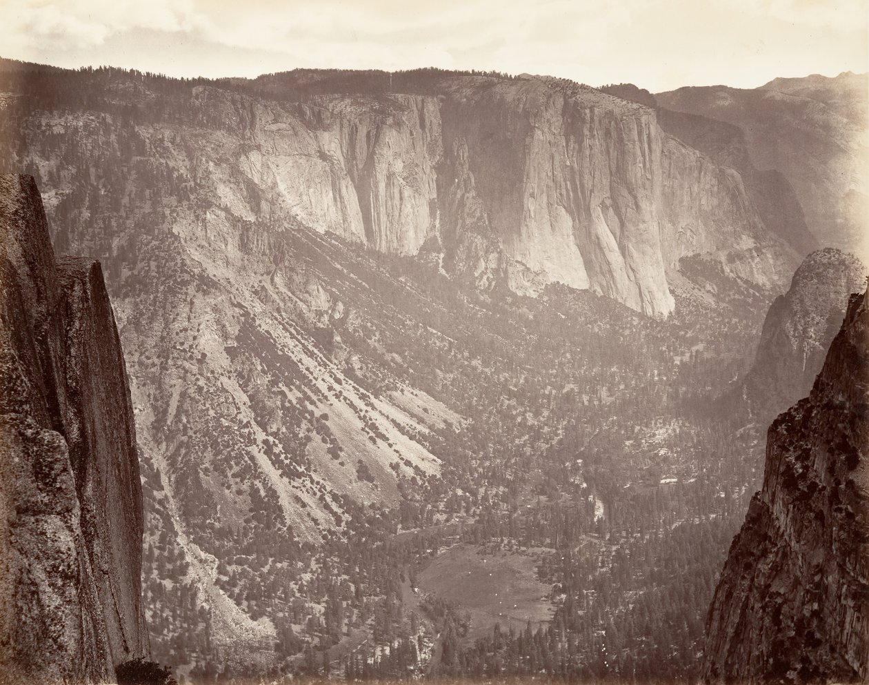Yosemite Valley, ca. 1872, trykt ca. 1876. av Carleton Emmons Watkins