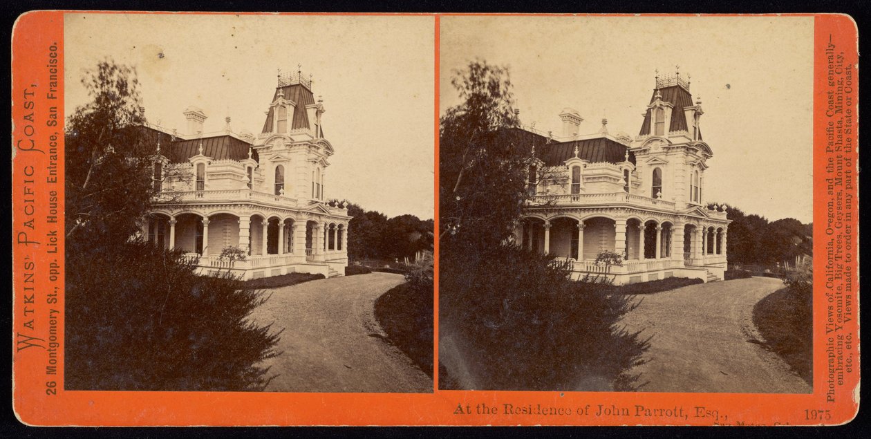 På Residence of John Parrott, Esq., San Mateo, Cal av Carleton Watkins