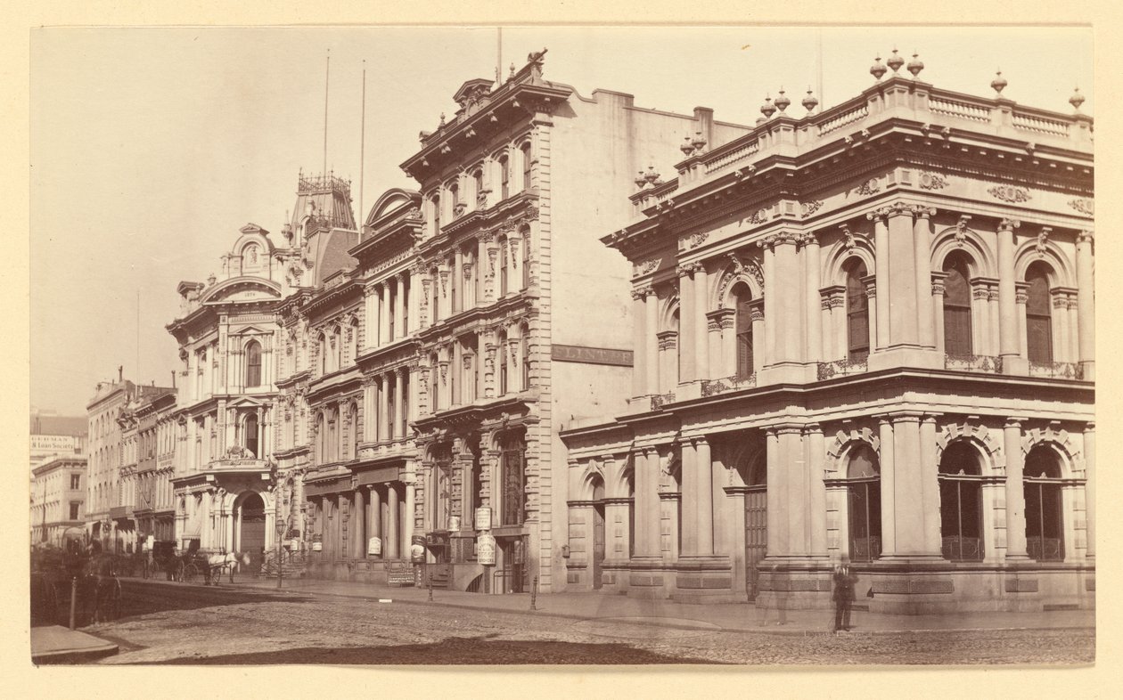 California Street, sett mot øst, San Francisco av Carleton Watkins