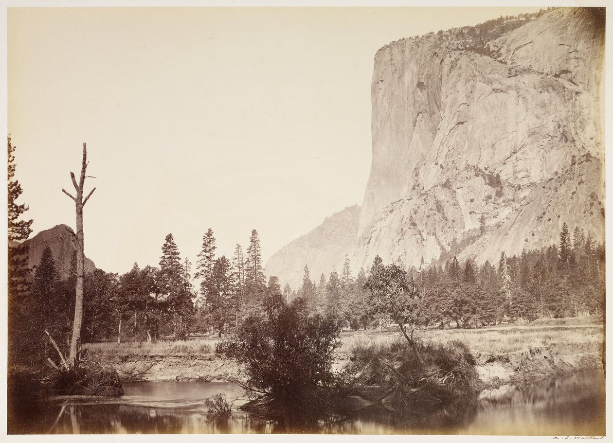 El Capitan, 3600 fot, Yosemite av Carleton Watkins