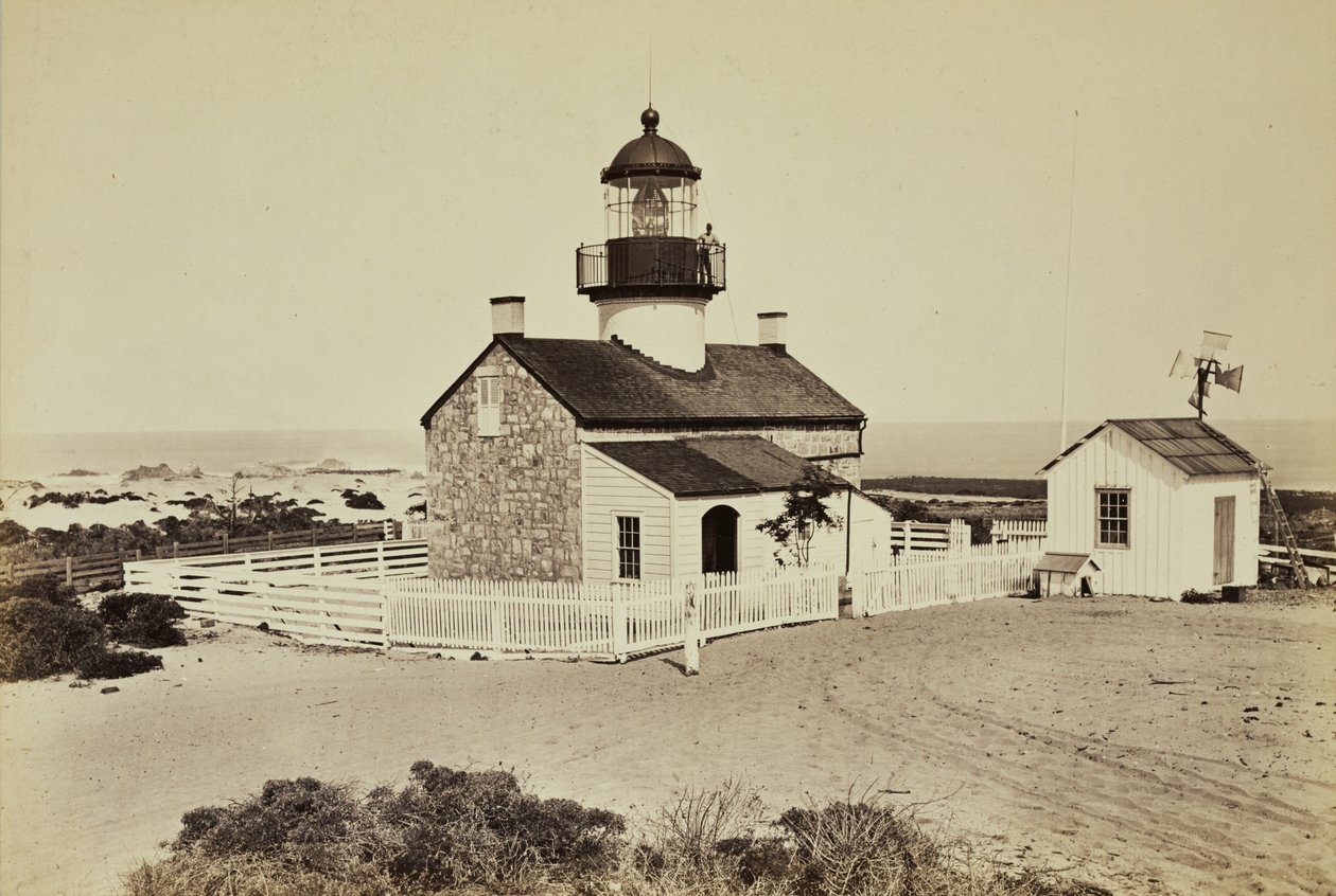 Fyrtårn nær Monterey av Carleton Watkins