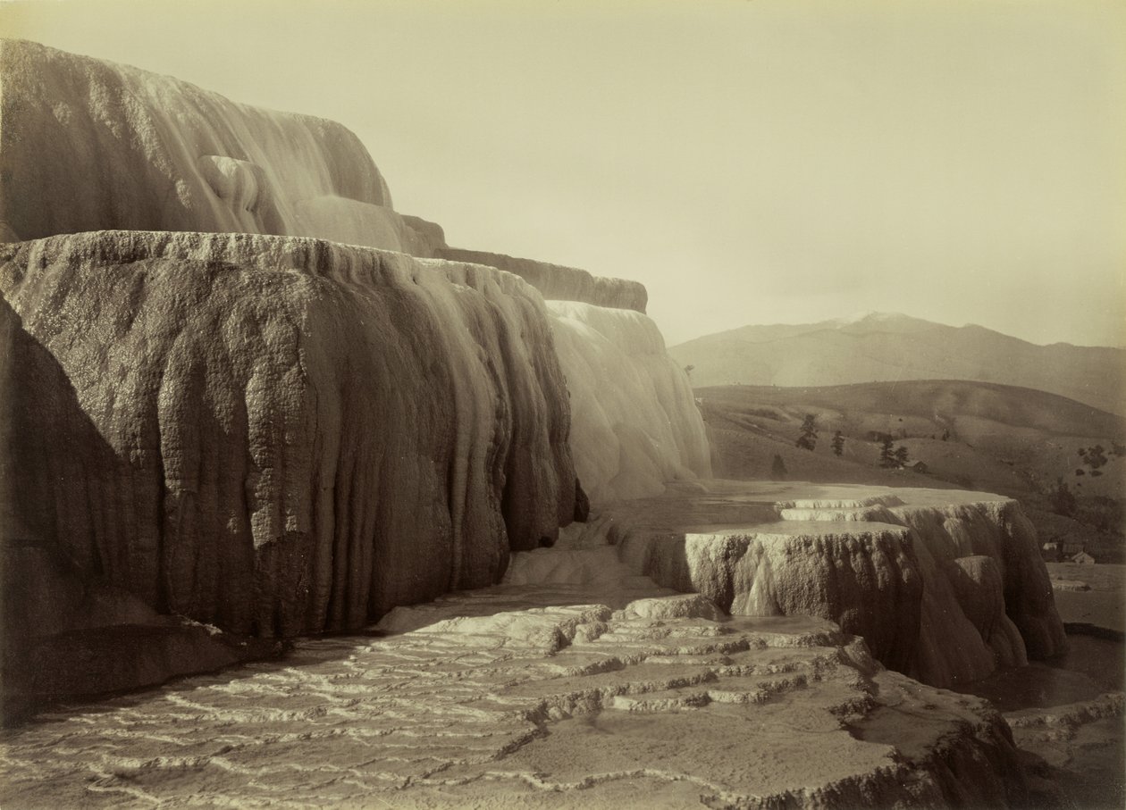 [Minerva-terrassene, Mammoth Hot Springs nasjonalpark] av Carleton Watkins