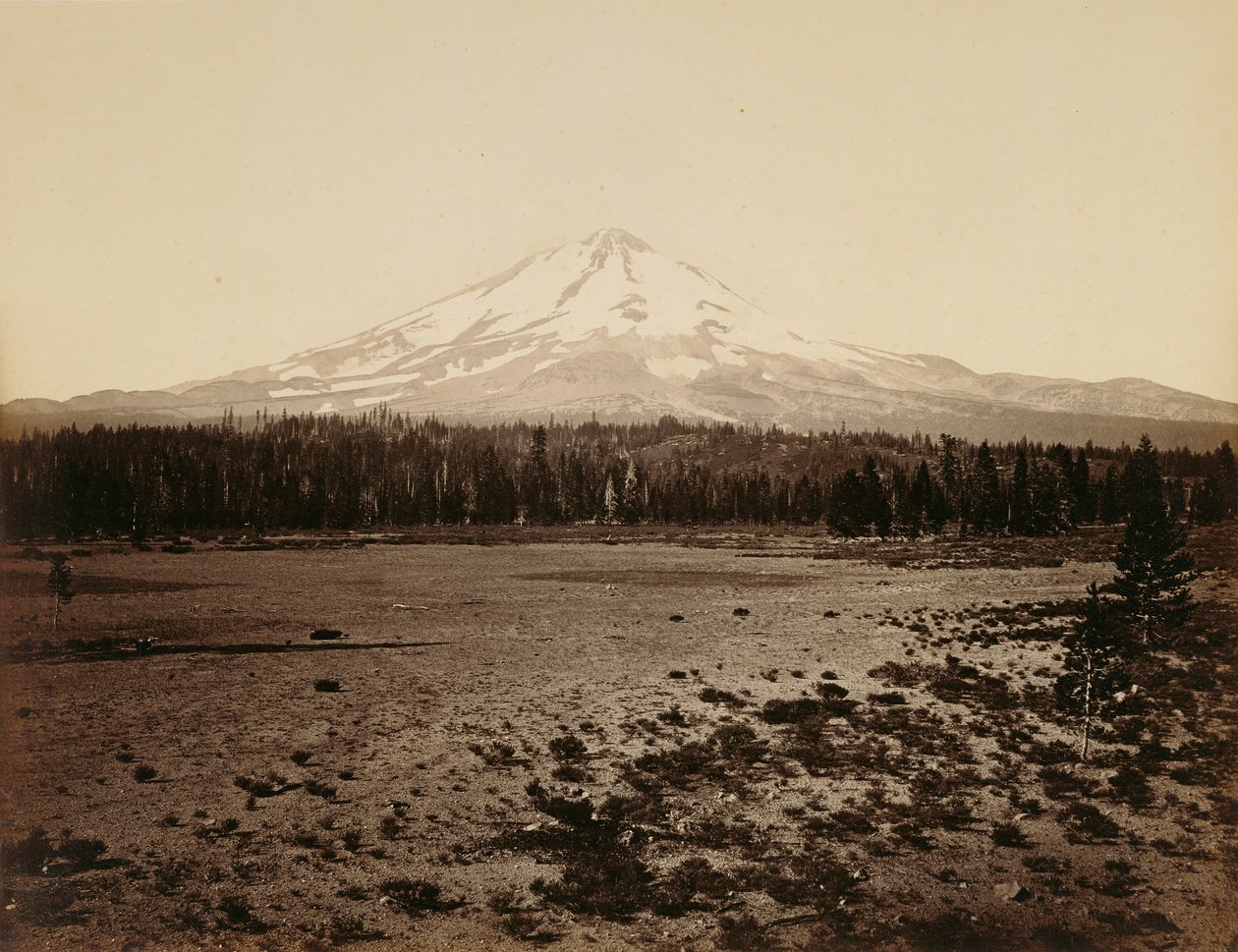 Mount Shasta fra nord, California av Carleton Watkins