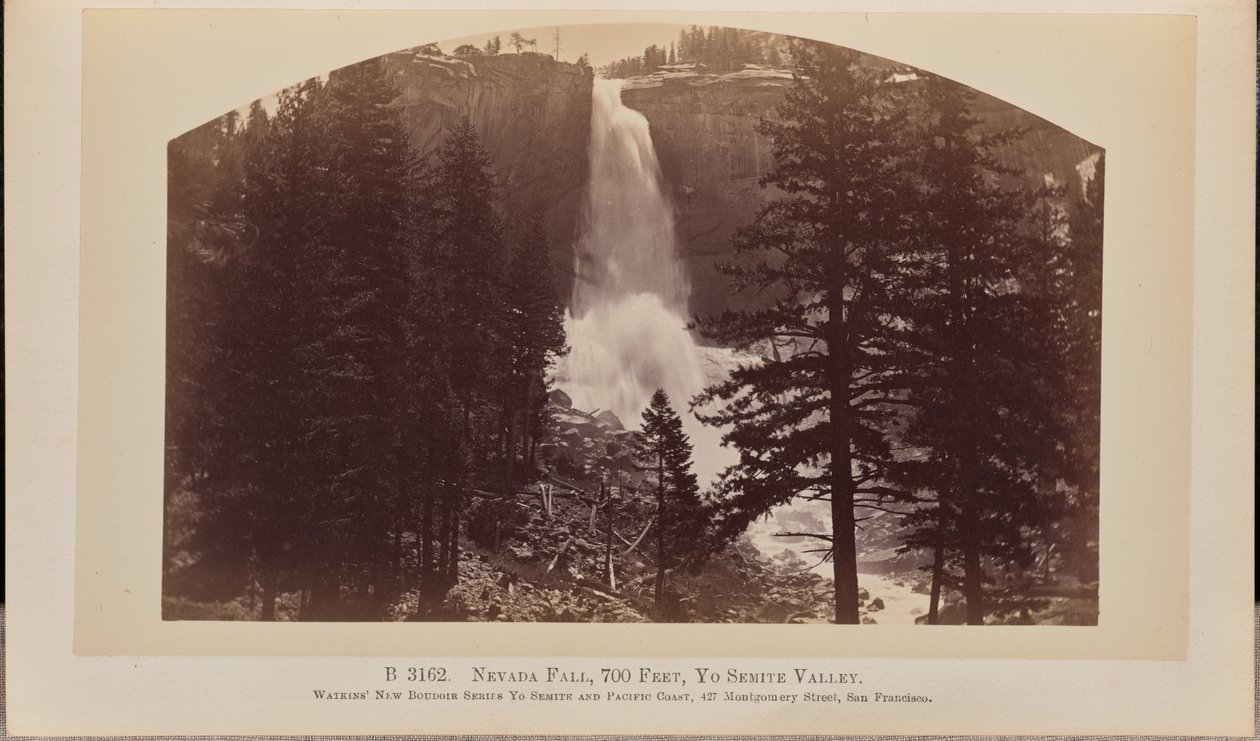 Nevadafossen, 700 fot, Yosemite-dalen av Carleton Watkins