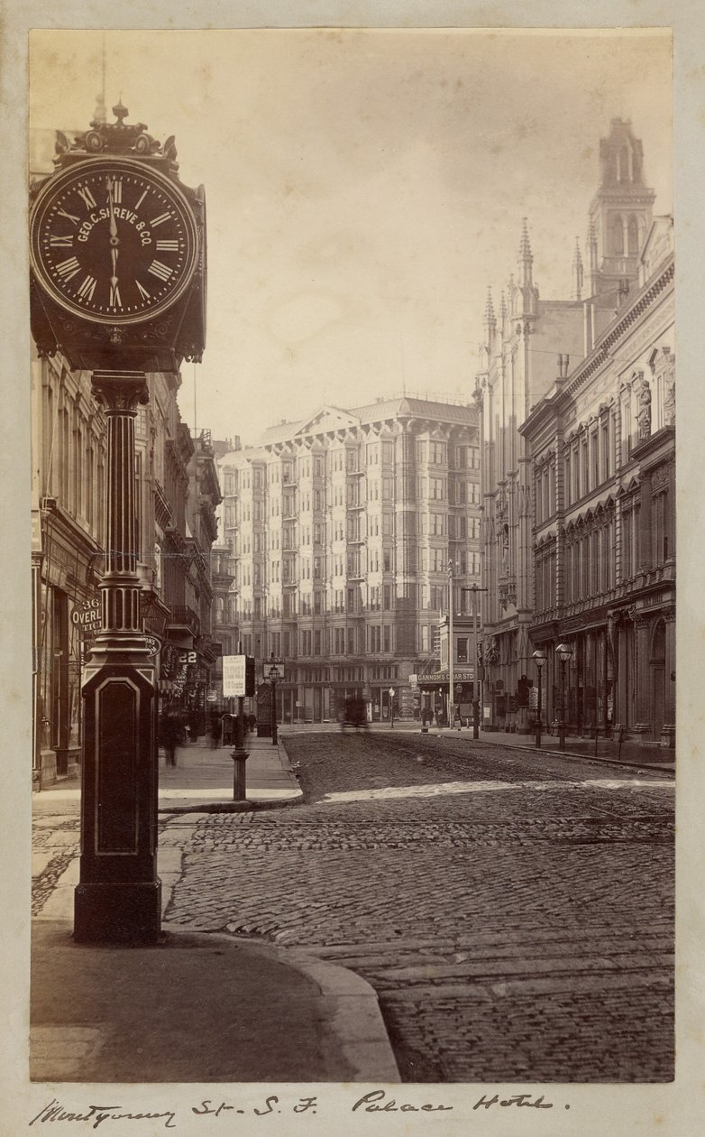 Palace Hotel, Montgomery Street, San Francisco av Carleton Watkins
