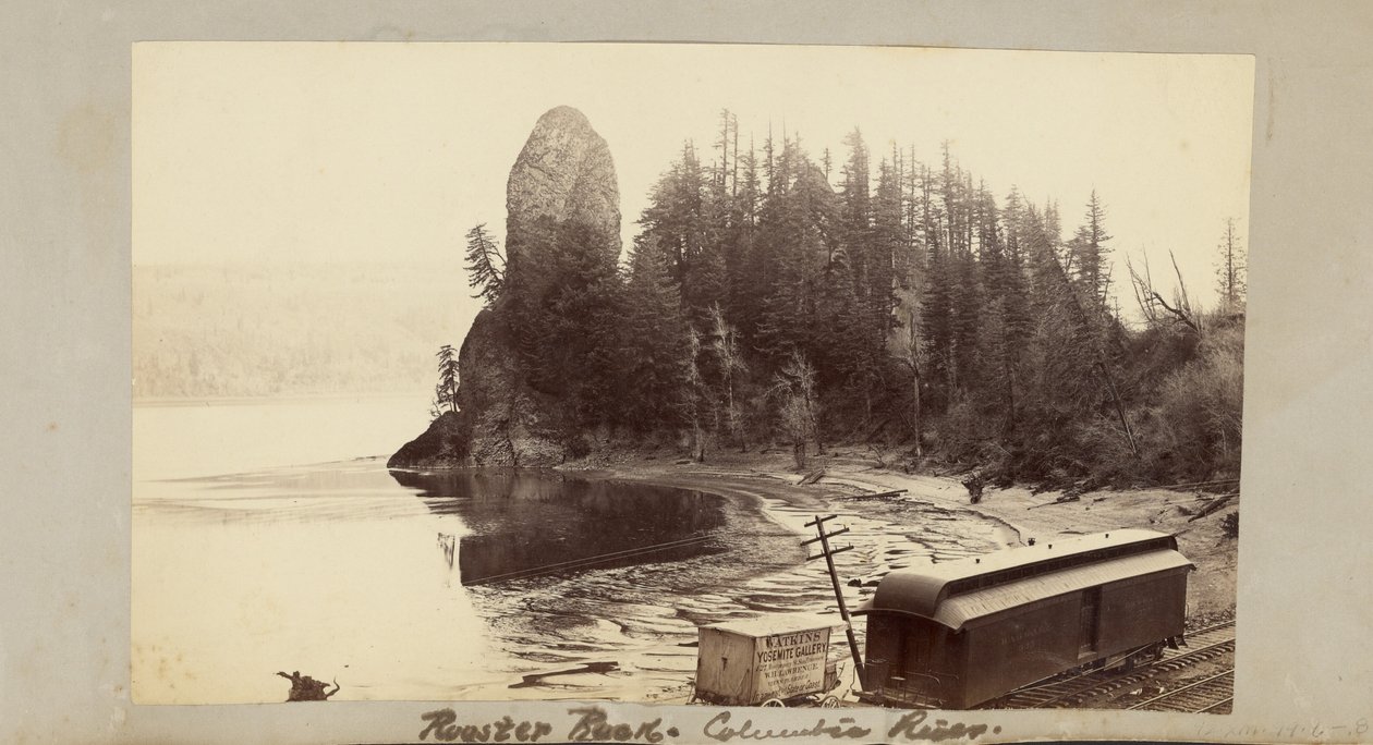 Rooster Rock, Columbia-elven av Carleton Watkins