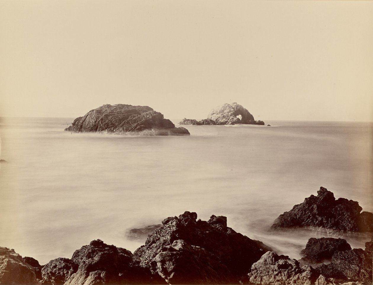 Seal Rocks fra Point av Carleton Watkins