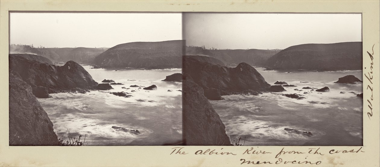 Albion-elven fra kysten, Mendocino av Carleton Watkins
