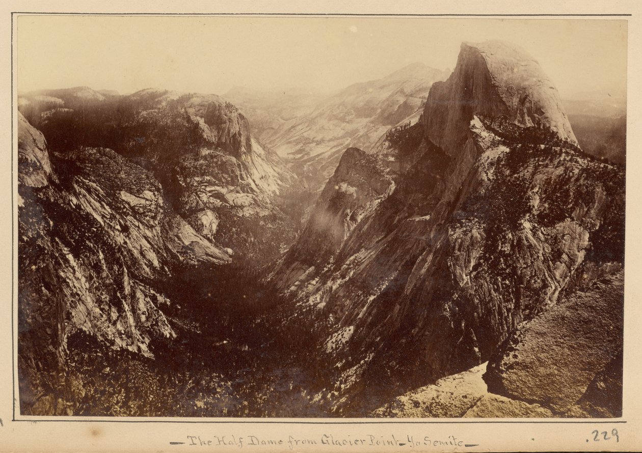 Half Dome fra Glacier Point, Yosemite av Carleton Watkins