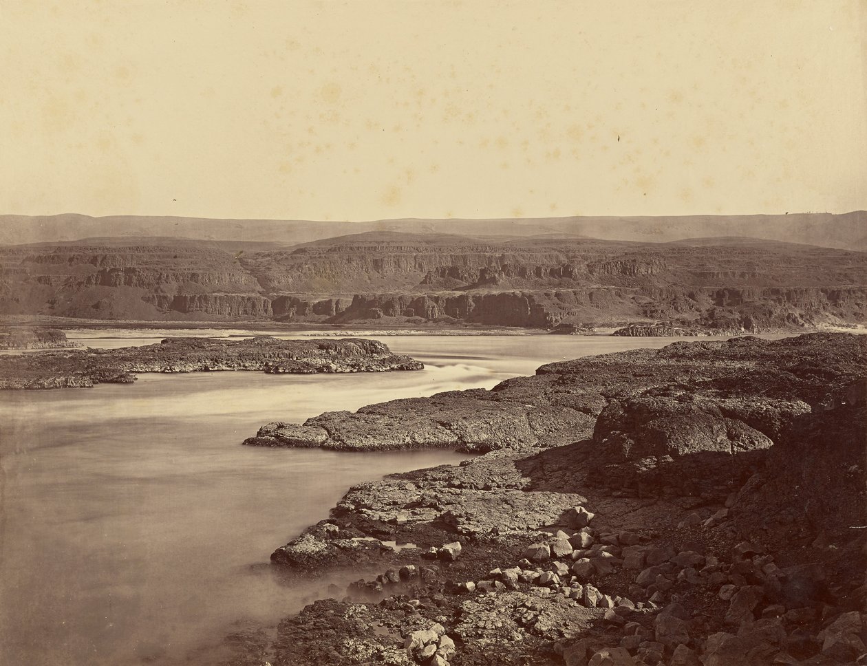 Passasjen ved Dalles, Columbia-elven av Carleton Watkins