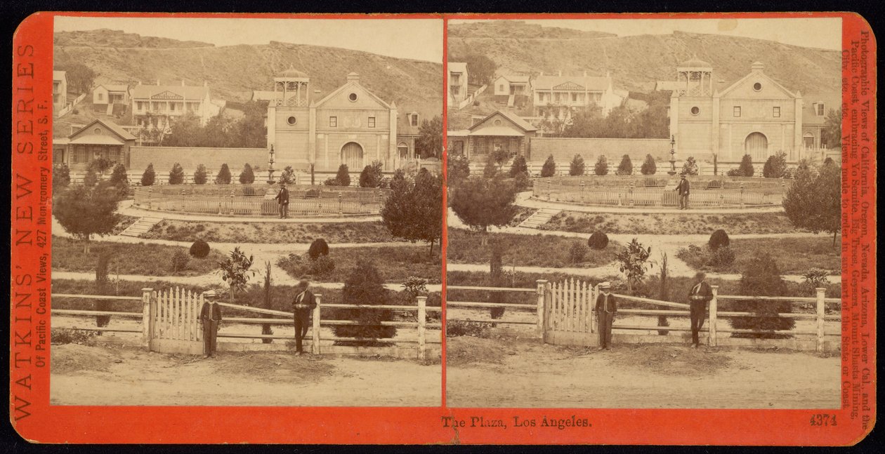 The Plaza, Los Angeles av Carleton Watkins