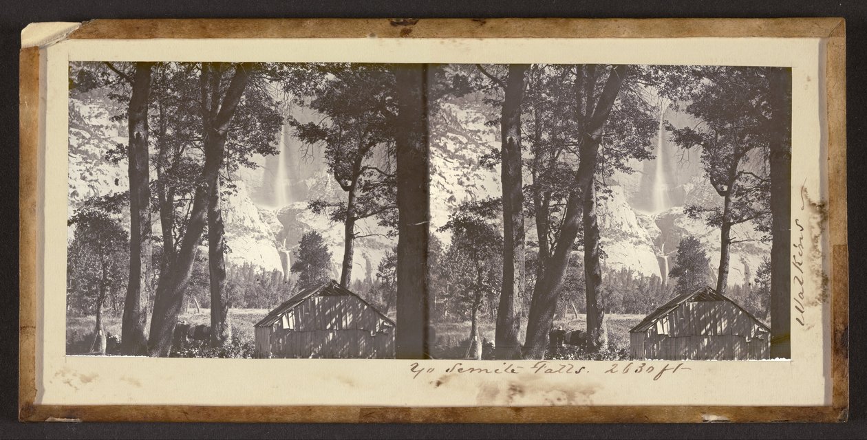 Yo Semite Falls. 2630 fot av Carleton Watkins