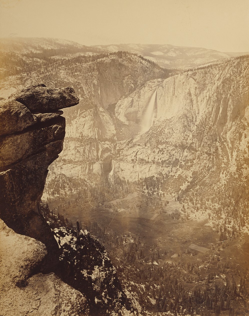 Yosemitefallene fra Glacier Point av Carleton Watkins