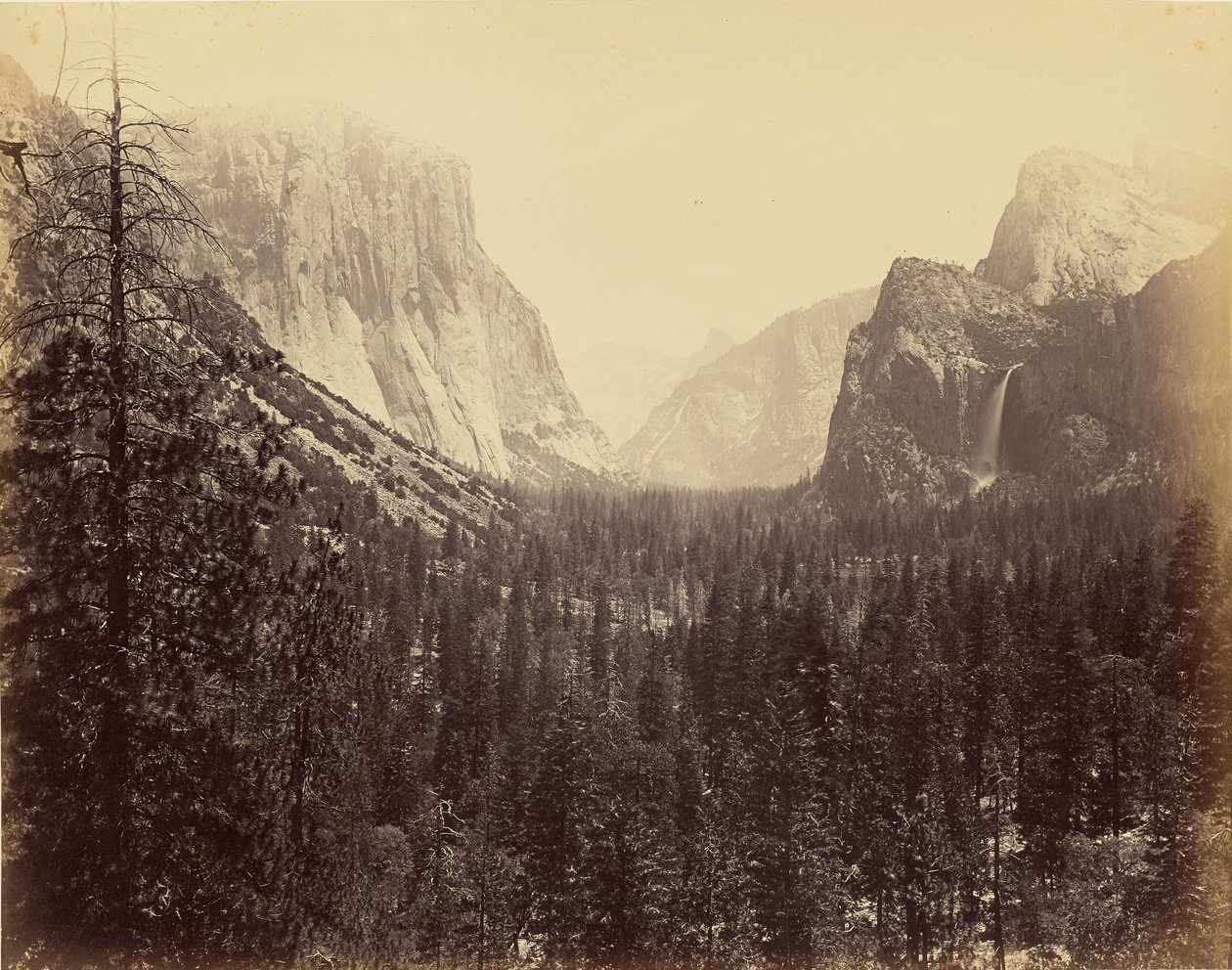 [Yosemite-dalen fra Mariposa-stien] av Carleton Watkins