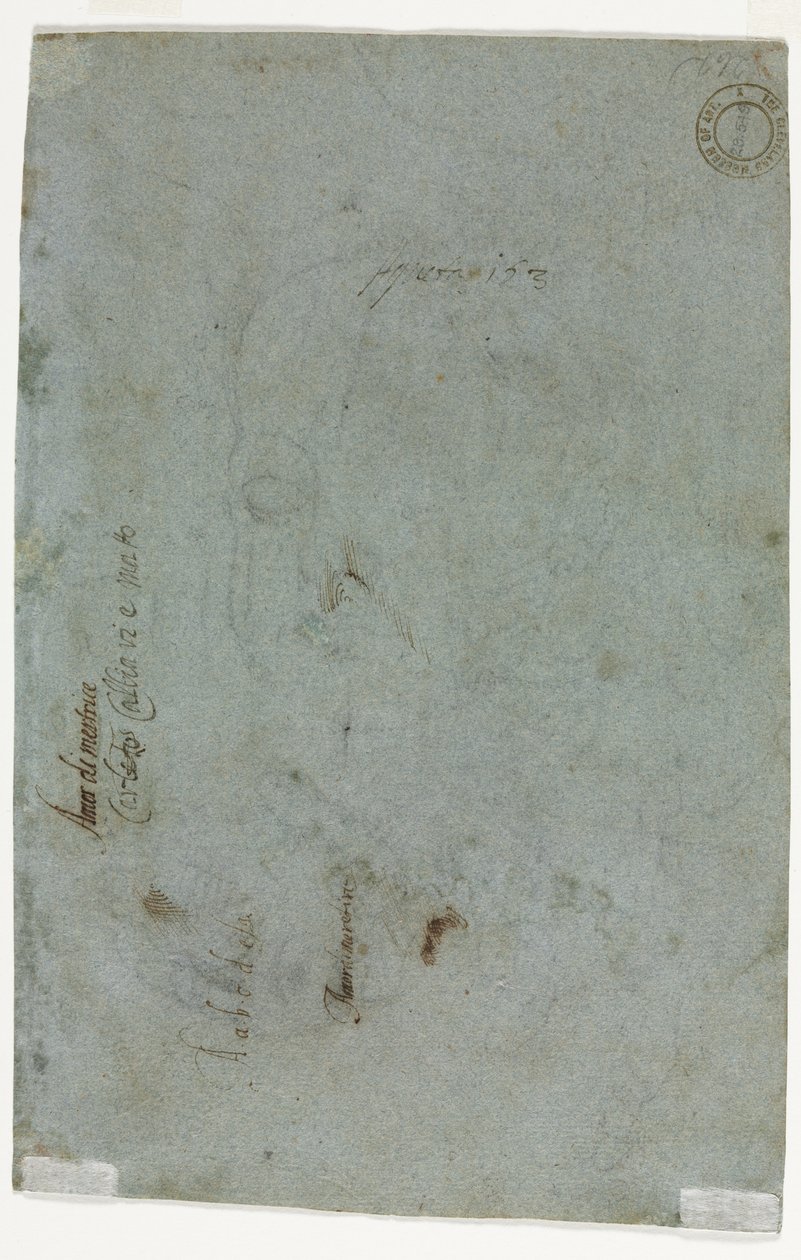 Skisse av et barnehode (verso) av Carletto Caliari