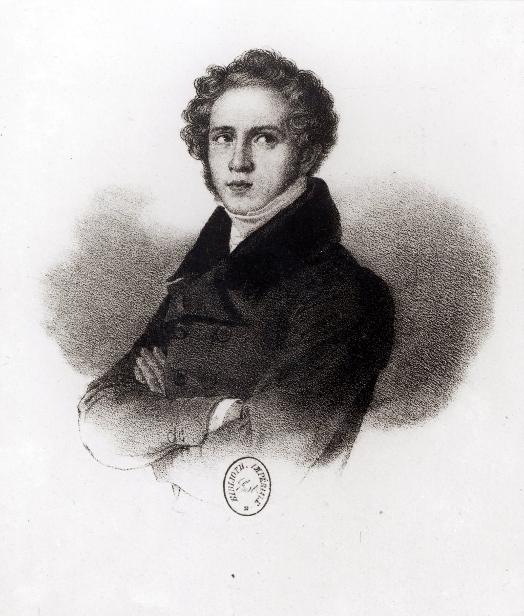 Portrett av Vincenzo Bellini (1801-35), gravert av Alessandro Focosi (1839-69) av Carlo Arienti