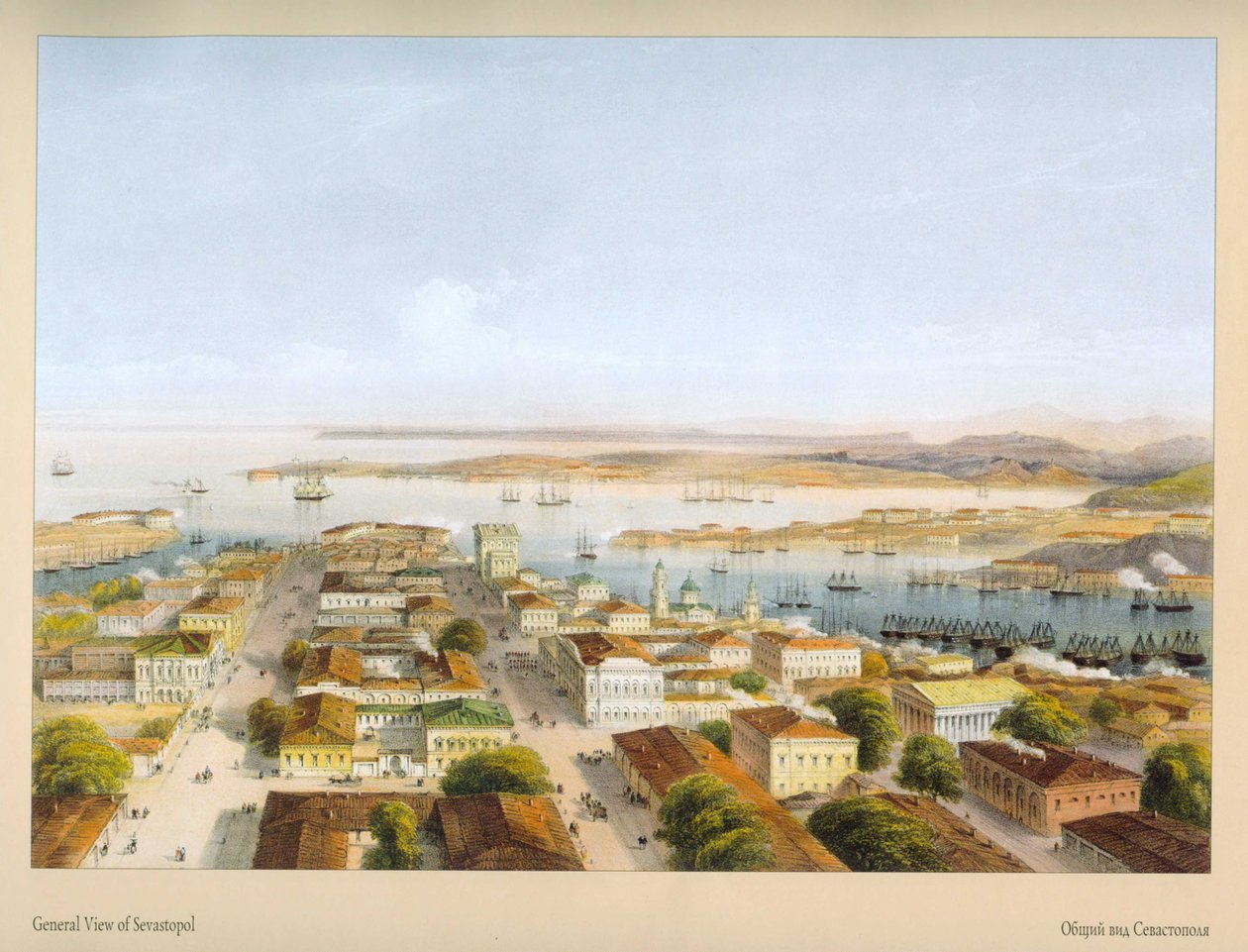 Carlo Bossoli. Generelt syn på Sevastopol av Carlo Bossoli