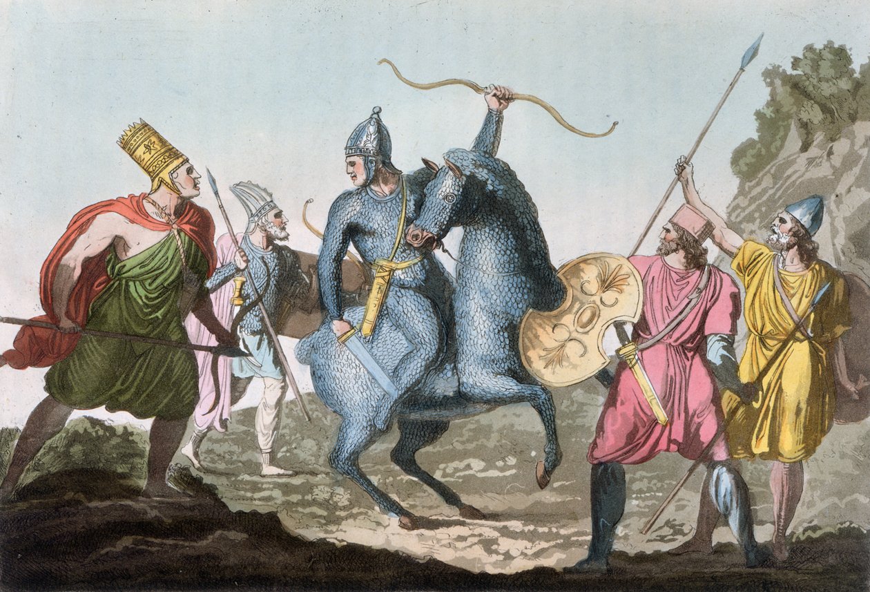Militære kostymer fra Arsacide-dynastiet, 1821 av Carlo Botticelli
