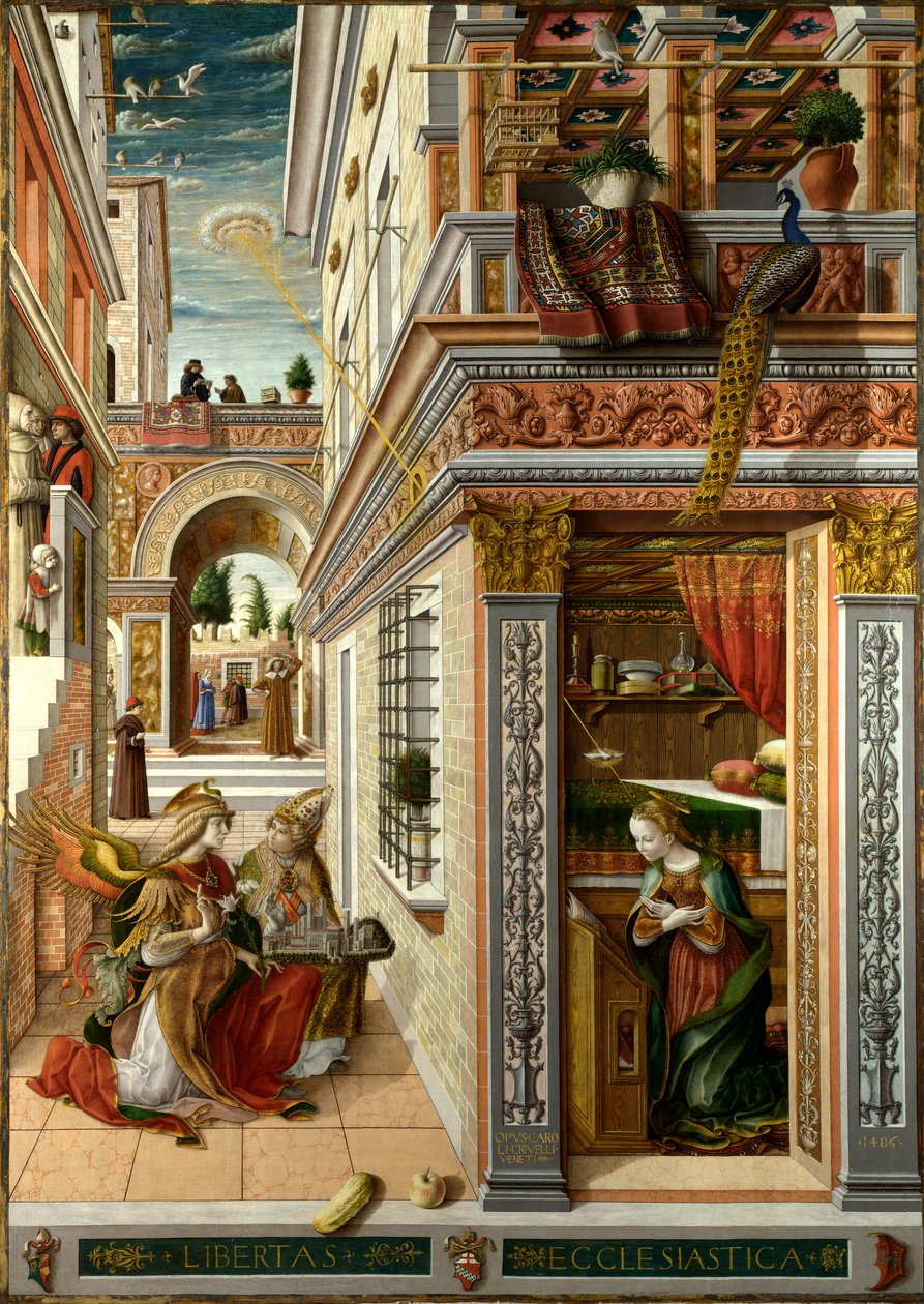 Kunngjøring med St. Emidius av Carlo Crivelli