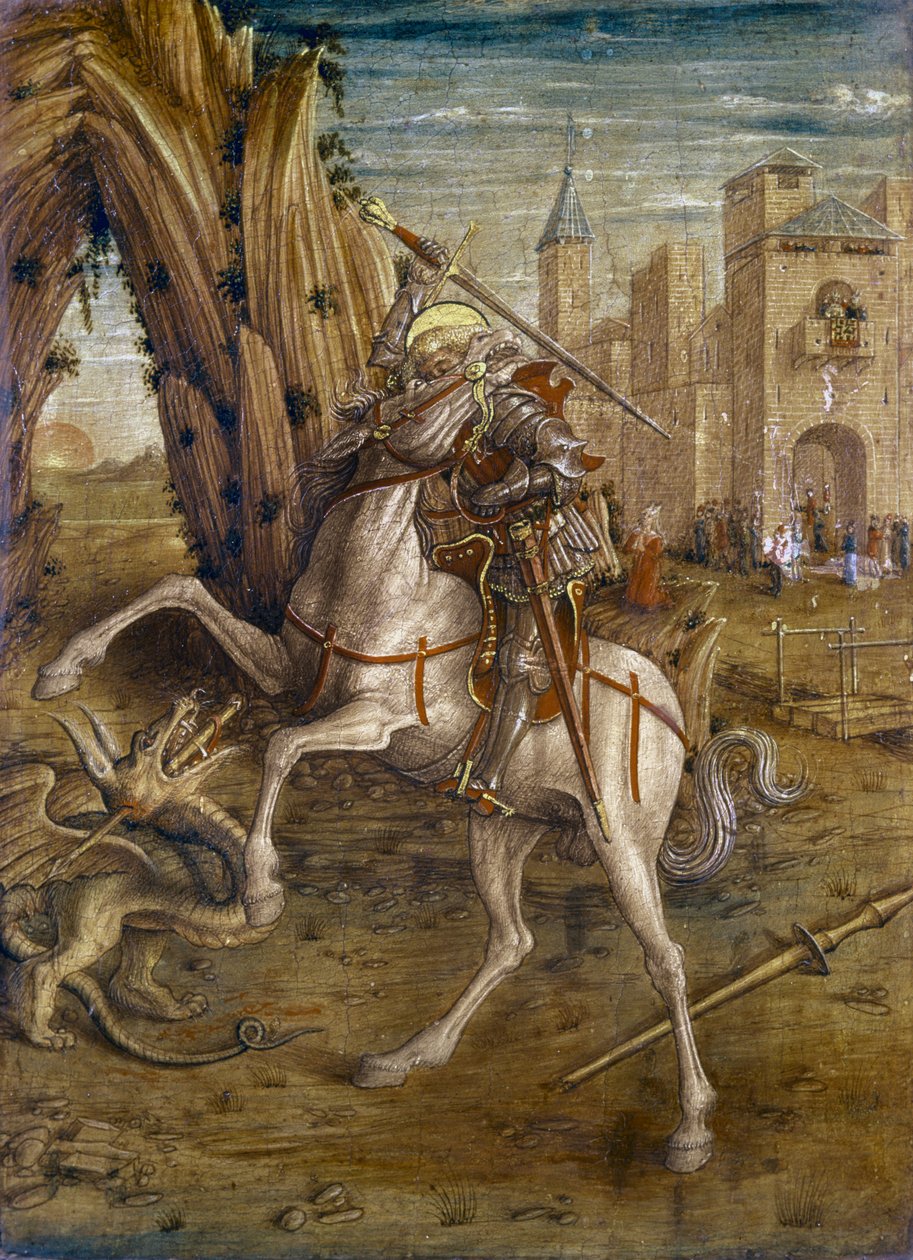St. George and the Dragon, scene fra predella-panelet til 