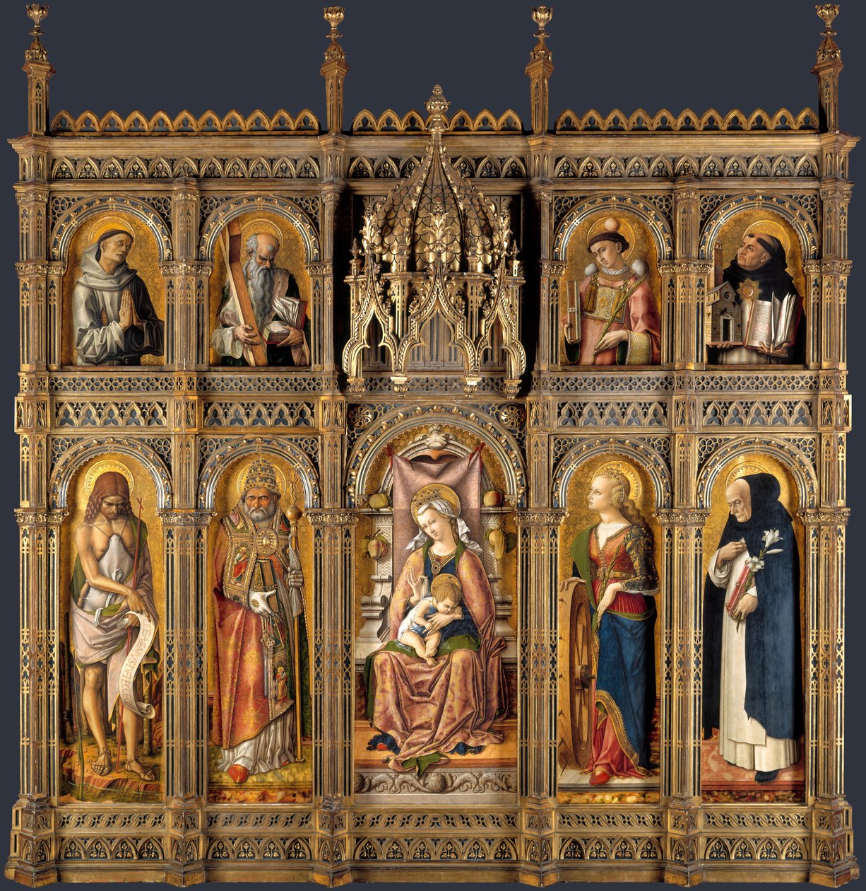 Demidoff-altertavlen, 1476 (tempera på panel) av Carlo Crivelli