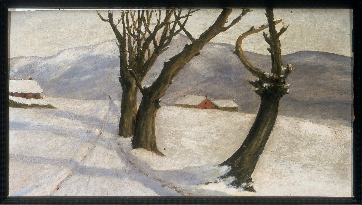 Vinterlandskap, ca. 1920 av Carlo Ferrario